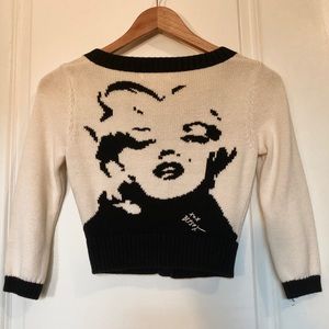 Betsey Johnson Marilyn Monroe Cardigan Size S
